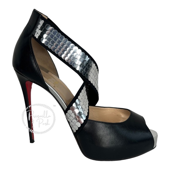 Christian Louboutin
Xiletta Disco Ball Red Sole Sandals Black Silver Sequin 38 - Picture 11 of 16